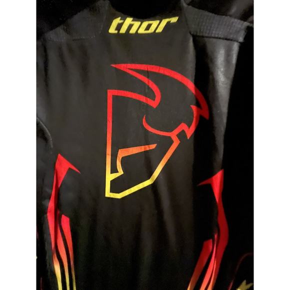 Thor Core Jersey Men Small Black Long Sleeve Lightweight Motocross Racing Flaws - Picture 3 of 12